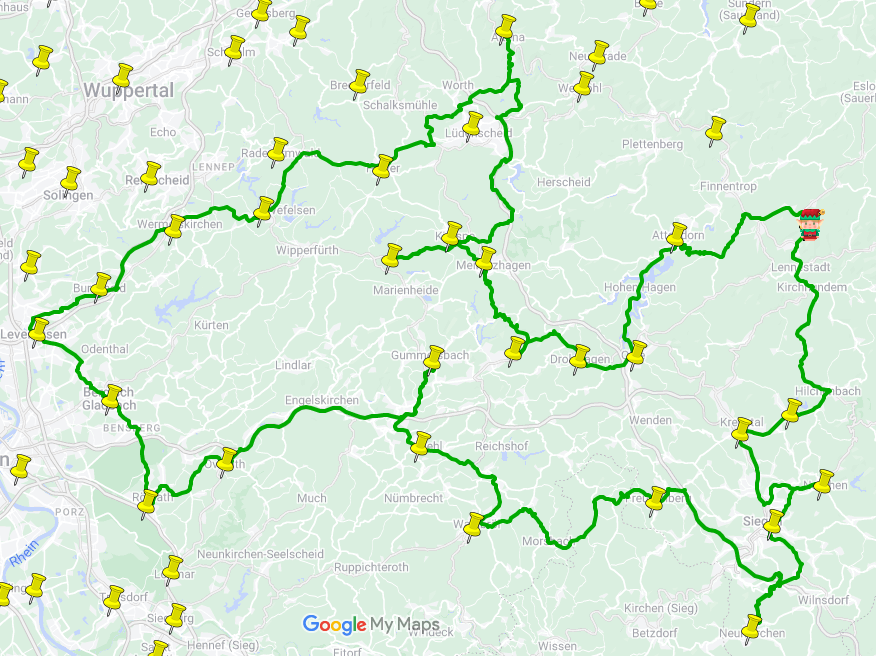 Single route result